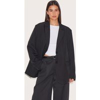 Black Seam Detail Structured Oversized Blazer | PrettyLittleThing US