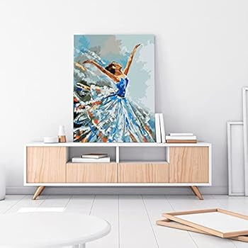 24x32inch(60x80cm) Abstract Art Painting Girl Dancing Ballet Canvas Oil Painting Hand-Painted Figure | Amazon (US)