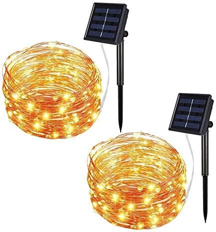Solar String Lights Outdoor, 33Ft 100LEDs Solar Fairy Lights with 8 Lighting Modes Waterproof Dec... | Amazon (US)