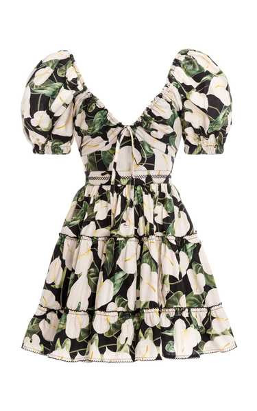 Manzanilla Tiered Floral Cotton Poplin Mini Dress | Moda Operandi (Global)