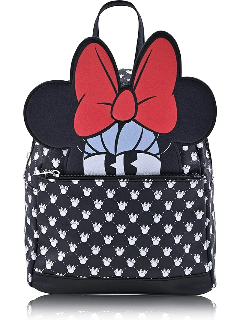 Disney Women’s Minnie Mouse Bow Mini Backpack, Black | Walmart (US)