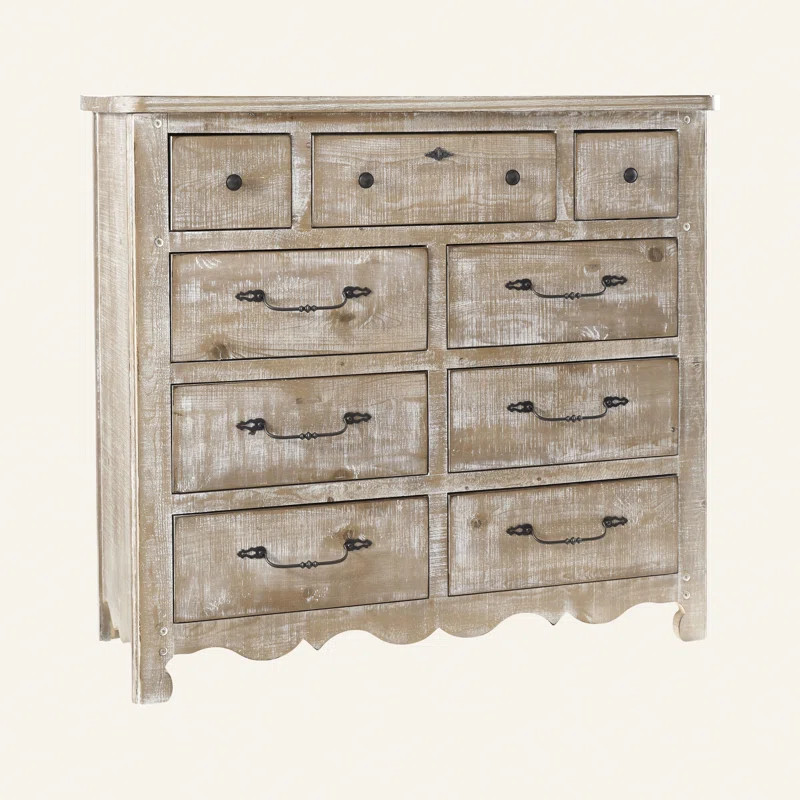 Chalk Lyra 9 Drawer Double Dresser | Wayfair North America
