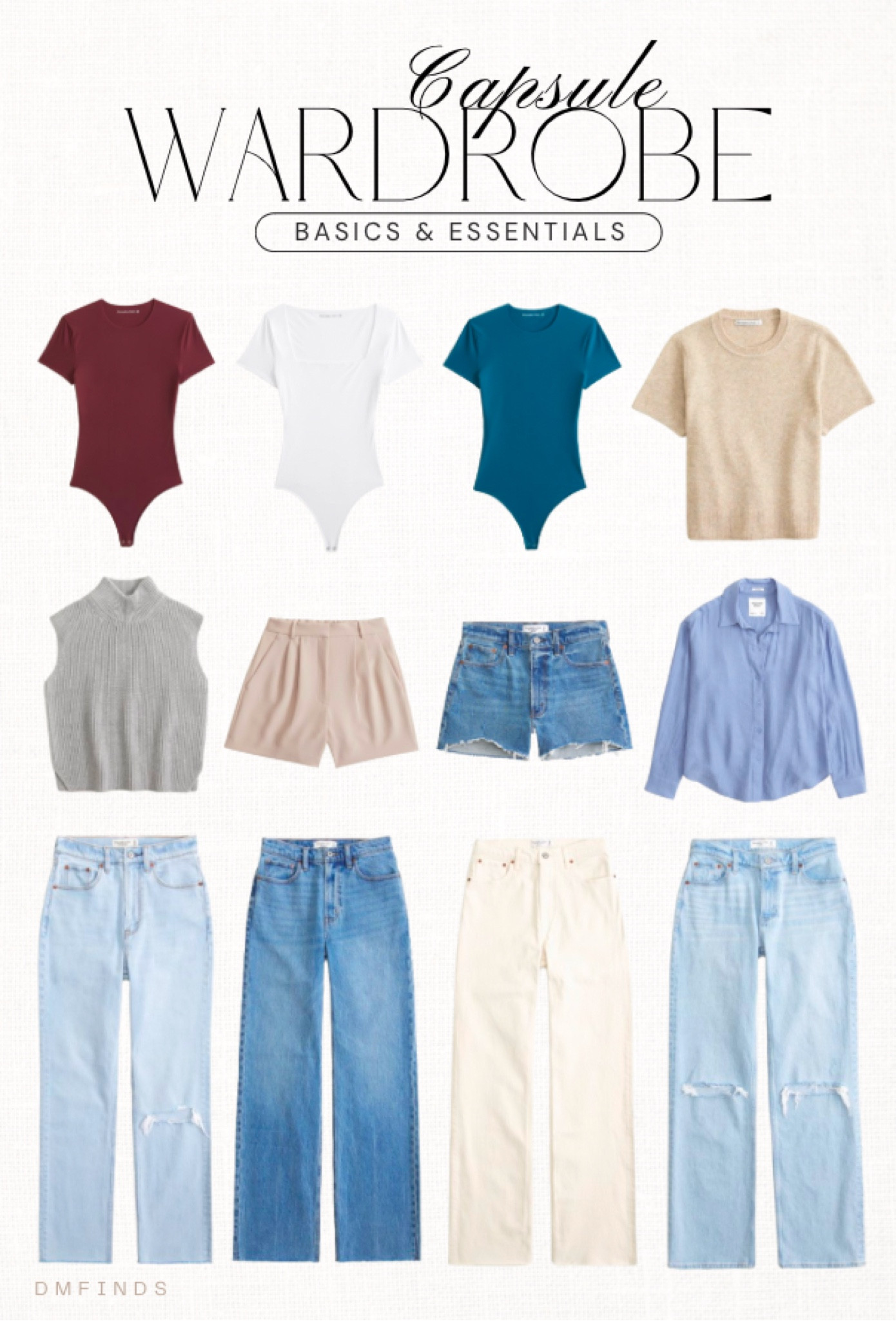 capsule wardrobe- basics and essentials from abercrombie 

#LTKfindsunder100 #LTKstyletip #LTKSeasonal