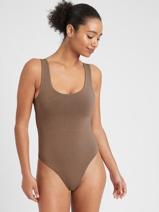 Petite Scoop-Neck Thong Bodysuit | Banana Republic (US)
