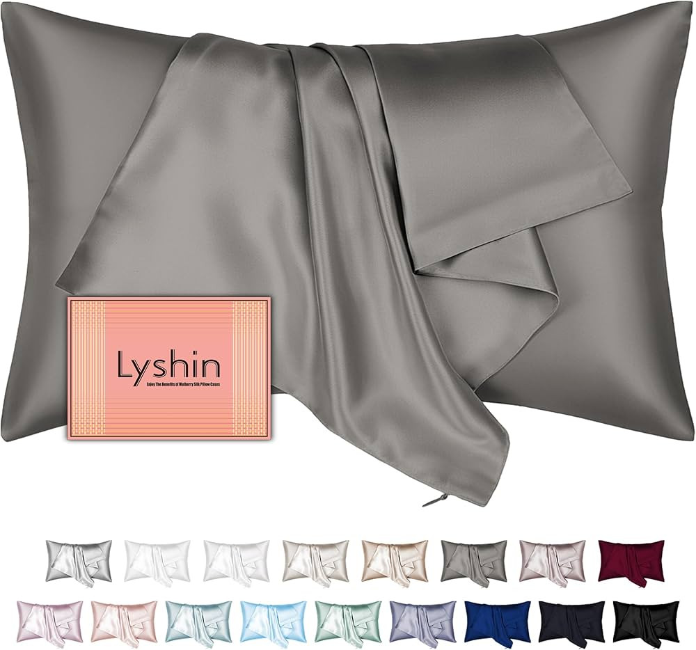 Mulberry Silk Pillow Cases Queen Size with Hidden Zipper, Ultra Smooth and Soft Breathable Coolin... | Amazon (US)