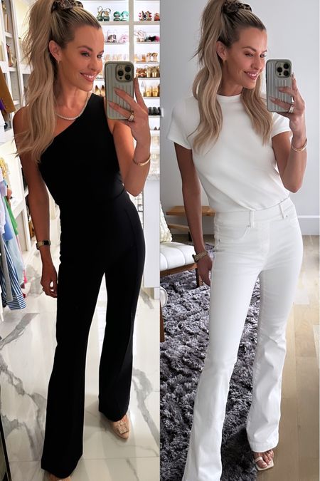 The most chic & elevated pieces from @spanx! I’m telling you…the high rise flare perfect pants & the flare jeans 100% belong in every woman’s wardrobe. I’m wearing a small in the regular length in both! Don’t forget to use my code for 10% off plus free shipping & returns: COURTXSPANX

#LTKstyletip #LTKsalealert #LTKworkwear