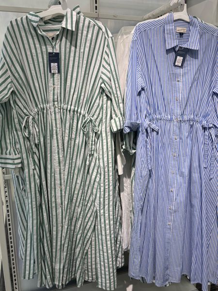 Spotted at Target! Cute shirt dress maxi with green or blue stripes 

#LTKfindsunder50 #LTKstyletip #LTKSeasonal