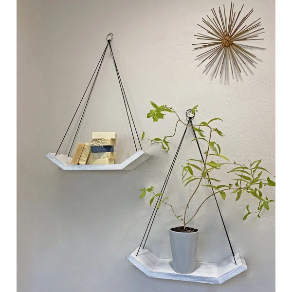 Caryn 2 Piece Triangle Accent Shelf (Set of 2) | Wayfair North America