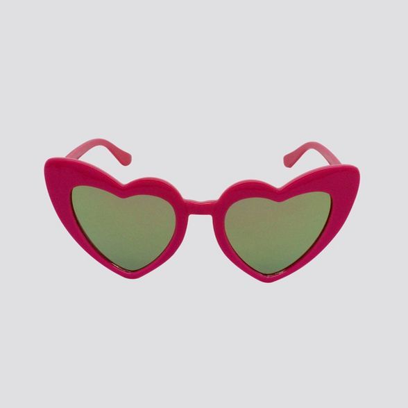 Toddler Girls' Heart Frame Sunglasses - Cat & Jack™ Pink | Target