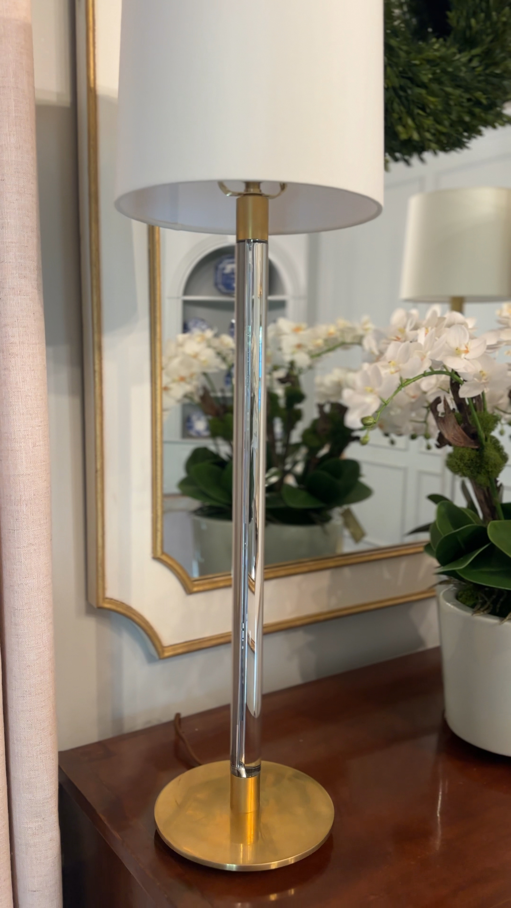 If you’re looking for tall buffet lamps, these are great! The lucite and gold give them an updated feel which I love with my otherwise traditional dining room. 

#LTKVideo #LTKHome #LTKHoliday