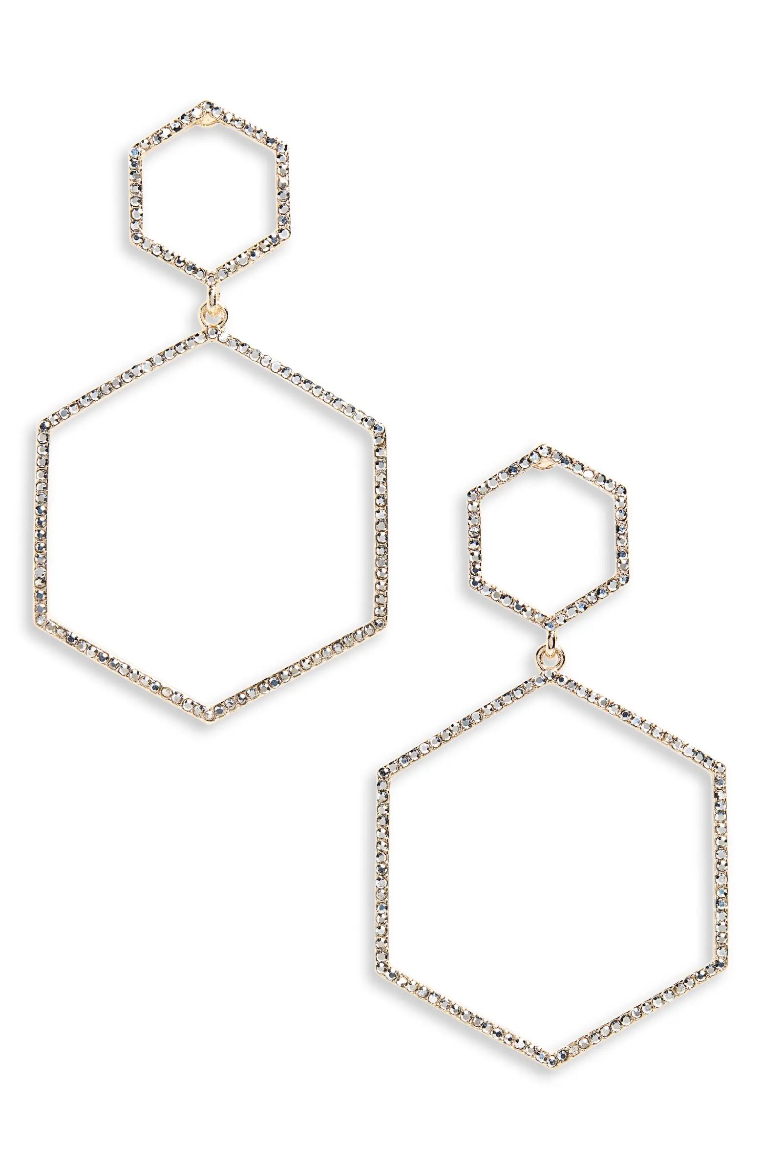 Panacea Crystal Hexagon Earrings | Nordstrom | Nordstrom