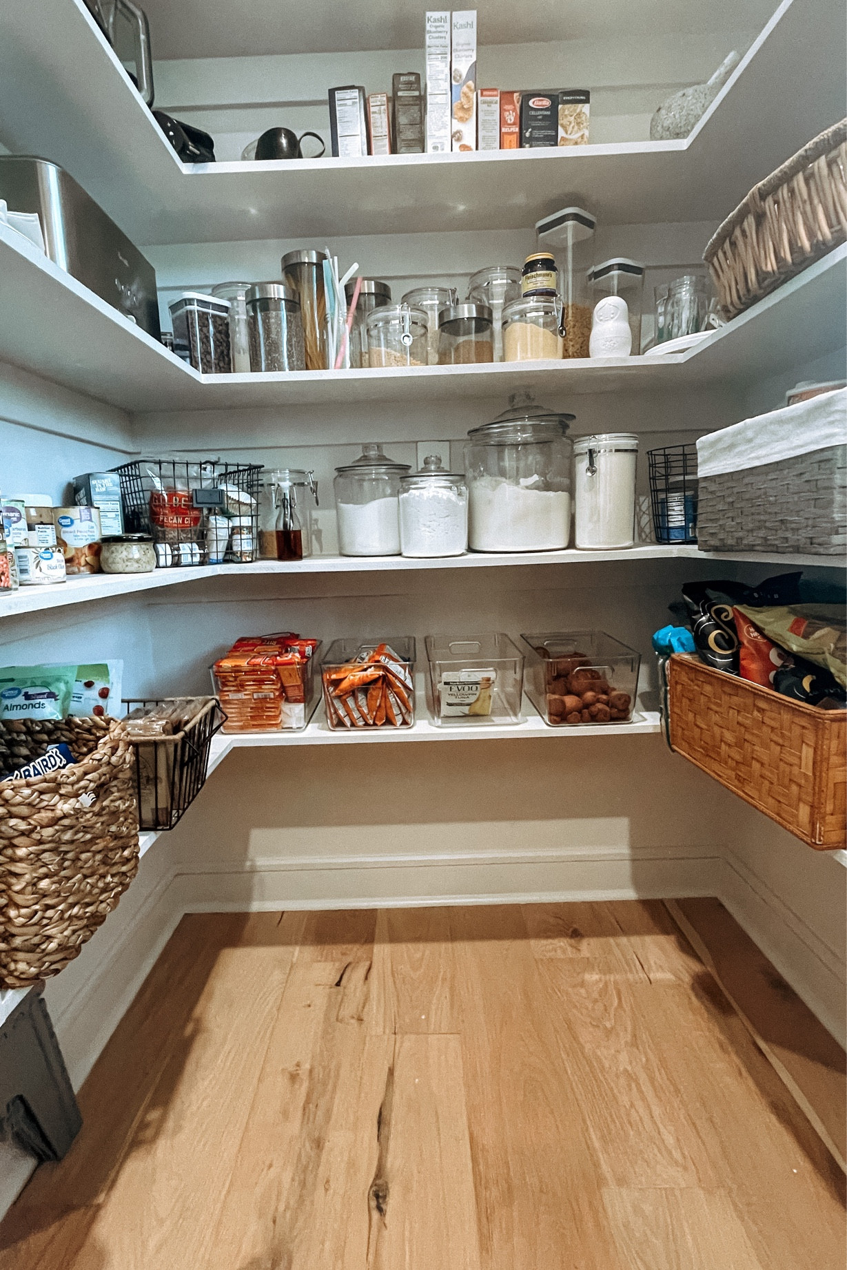 Nothing compares to an organized pantry!!! Plastic storage, glass storage, baskets, wire baskets! 

#LTKunder100 #LTKunder50