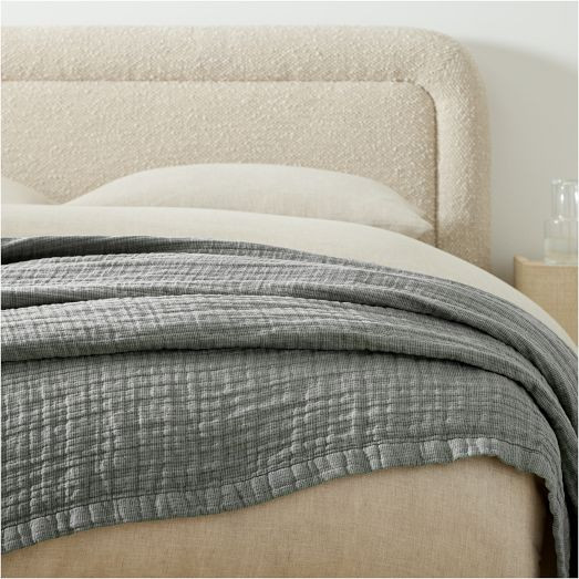 European Flax Linen Blanket - Smoke Gray | West Elm (US)