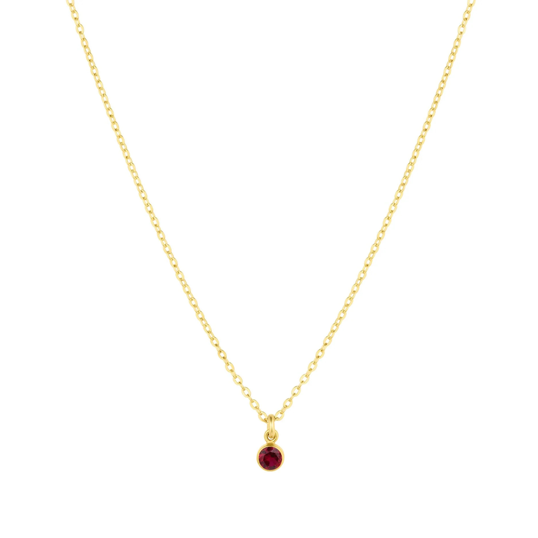 Birthstone Charm Necklace | Set & Stones