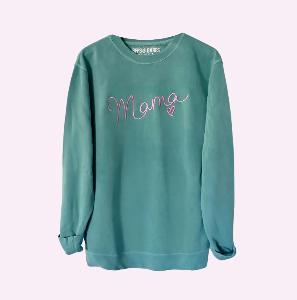 ULTRA MAMA ♡ mint embroidered mama sweatshirt | BFFS & BABES