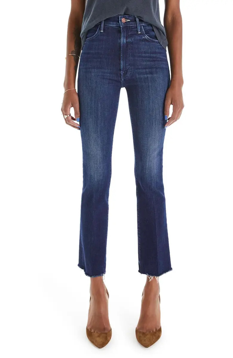 MOTHER The Hustler Fray Ankle Bootcut Jeans | Nordstrom | Nordstrom