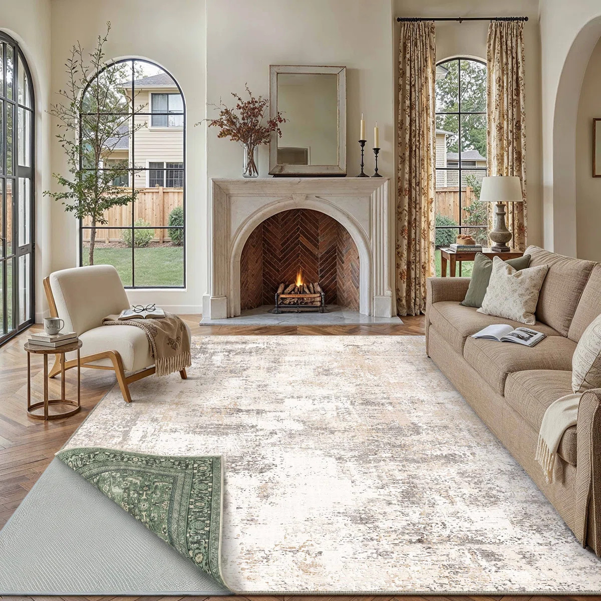 Lincoln Reversible Area Rug With Rug Pad | Wayfair North America