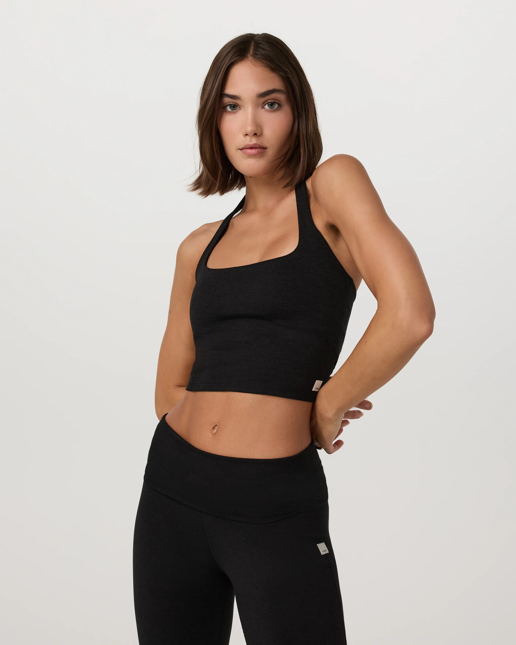 Halo Halter Top | Black Heather | Vuori | Vuori Clothing (US & Canada)
