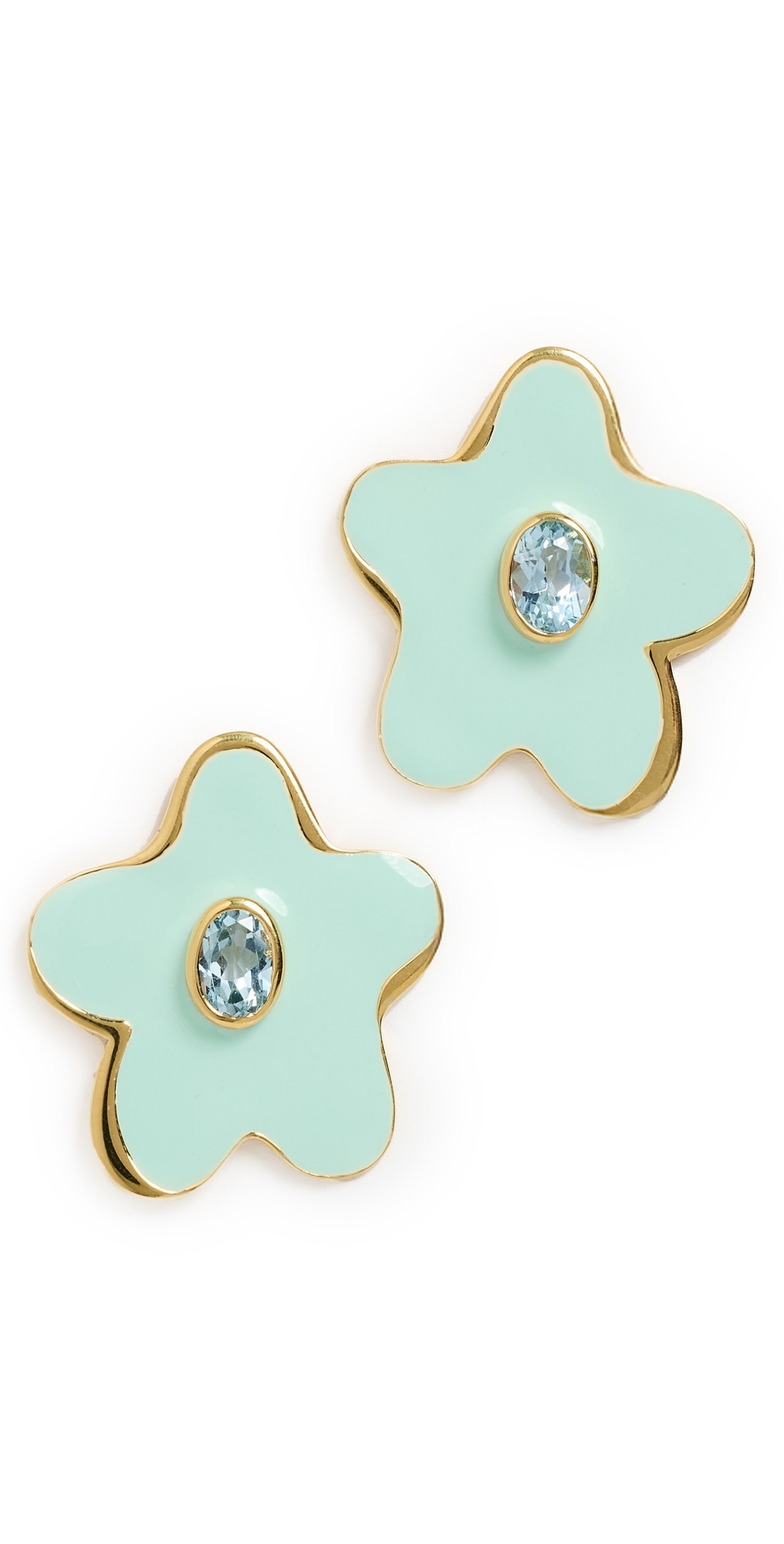 Lizzie Fortunato Camilo Stud Earrings Green One Size | Shopbop