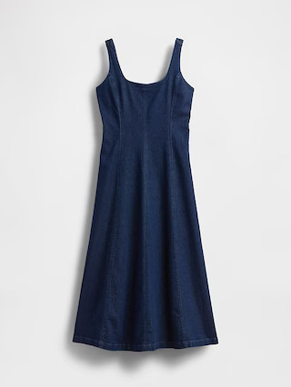 Denim Square-Neck Maxi Dress | Gap (US)