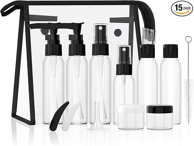 Morfone Travel Bottles kit, TSA Approved Travel Size Containers for Toiletries Leak Proof Refilla... | Amazon (US)