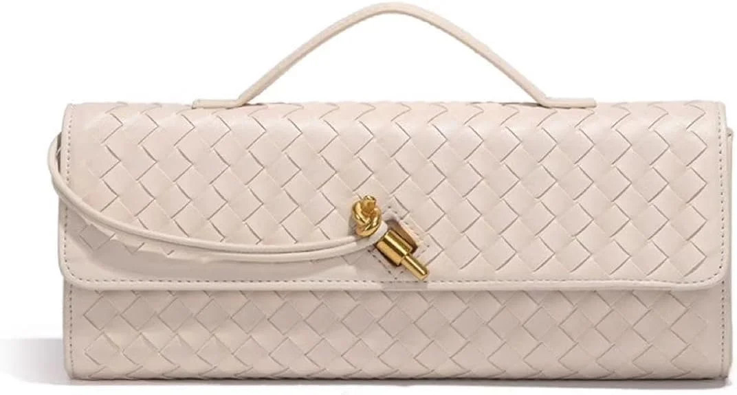 Women's Handmade Woven Evening Bag Casual Leather Shoulder Handbag Casual Crossbody Bags with Det... | Walmart (US)