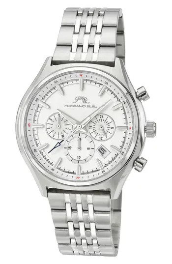 PORSAMO BLEU Charlie Multifunction Bracelet Strap Watch, 45mm in Silver at Nordstrom Rack | Nordstrom Rack