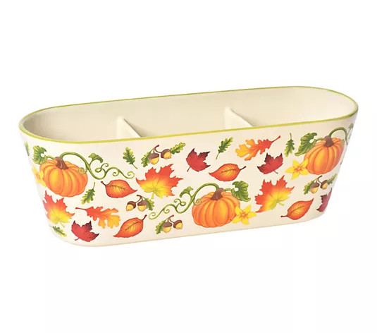 Temp-tations Harvest 3-Section Utensil Holder - QVC.com | QVC