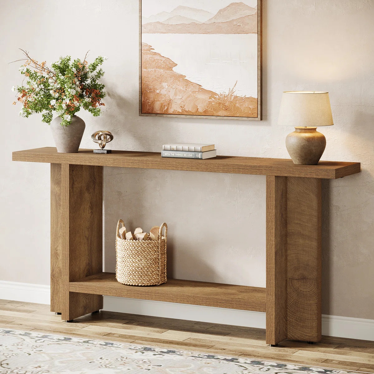 59-Inch Long Farmhouse Console Table | Wayfair North America