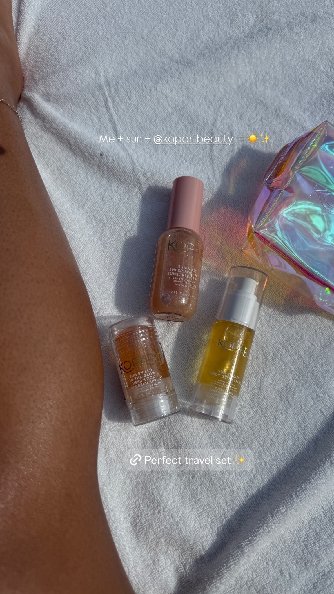 Me + sun + @koparibeauty = ☀️✨
This is their perfect travel set!

#LTKdayinmylife #LTKTravel #LTKBeauty