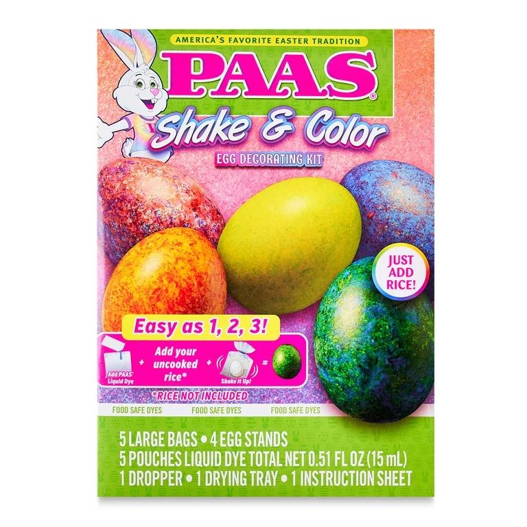 PAAS Easter Egg Decorating and Dye Kit, Shake and Color, 1 Kit | Walmart (US)