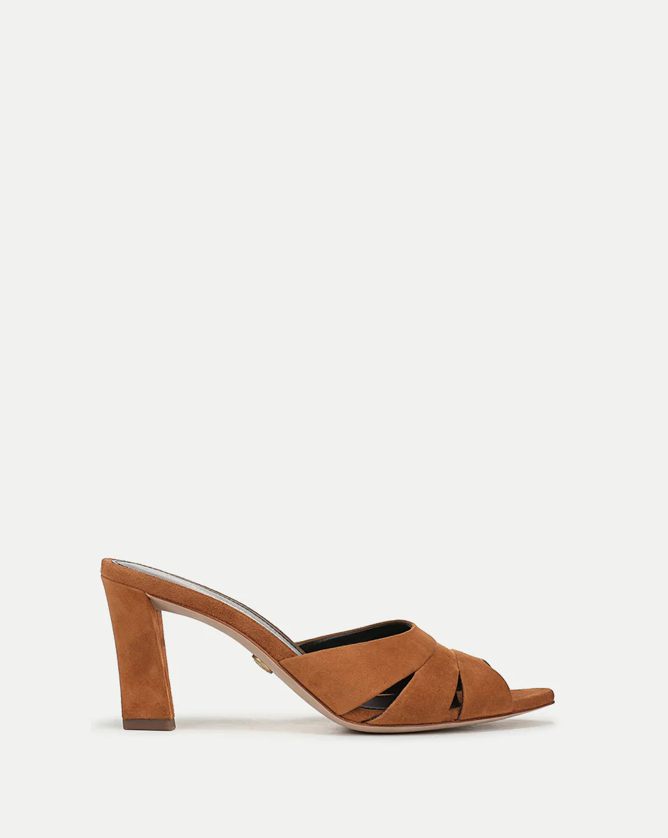 Cassiel Suede Slide Sandal | Veronica Beard