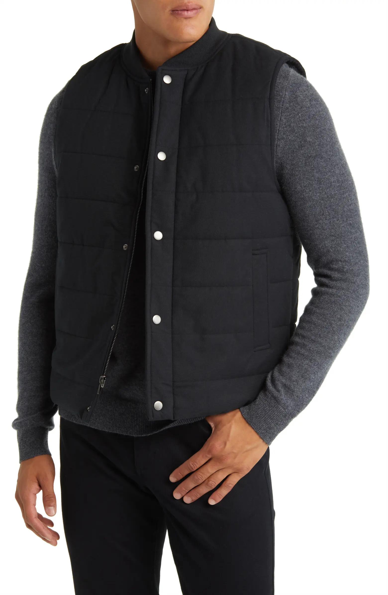 Nordstrom Tech Quilted Water Resistant Flannel Vest | Nordstrom | Nordstrom