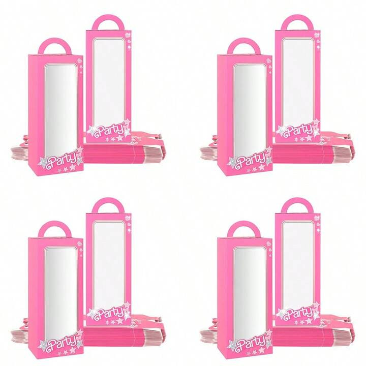 12PCS Pink Doll Party Favor Boxes Doll Props Hot Pink Gift Box Goodie Bag Candy Treat Boxes Pink ... | SHEIN