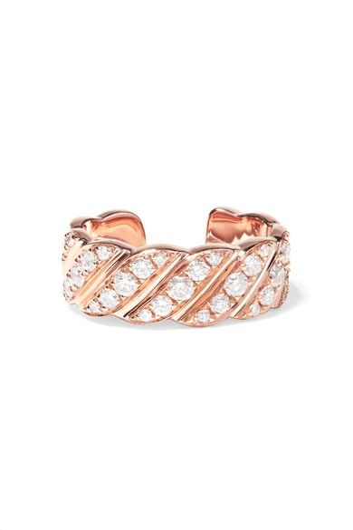 18-karat rose gold diamond ear cuff | NET-A-PORTER (US)