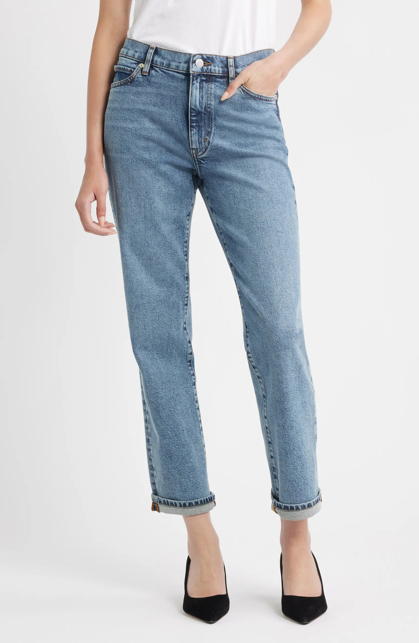 FRAME The Borrowed Mid Rise Boyfriend Jeans | Nordstrom | Nordstrom