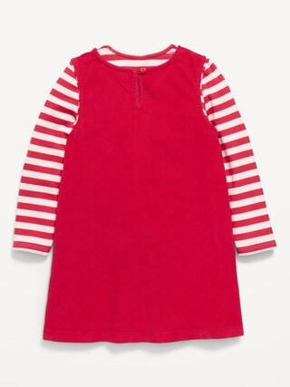 Long-Sleeve Ribbed T-Shirt and Corduroy Dress Set for Toddler Girls | Old Navy (US)