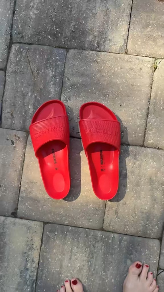 The everyday sandal I keep reaching for lately. These Birkenstock Barbados EVA slides are lightweight, waterproof, and so easy to throw on for errands, travel, or just running around the house. The bold red is such a fun pop for spring and summer, and they’re one of those simple shoes that end up going with everything.

#ltkstyle #everydaysandals #birkenstock 

#LTKmomlife #LTKootd #LTKSaleAlert