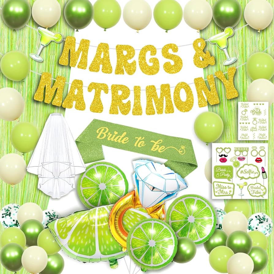 Margs And Matrimony Bachelorette, 65 Pcs Margs And Matrimony Decorations, Margarita Bachelorette ... | Amazon (US)