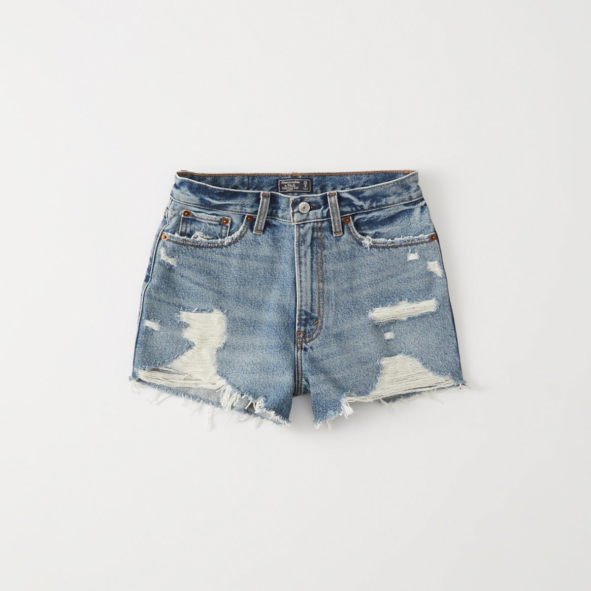 High Rise Rigid Denim Shorts | Abercrombie & Fitch US & UK