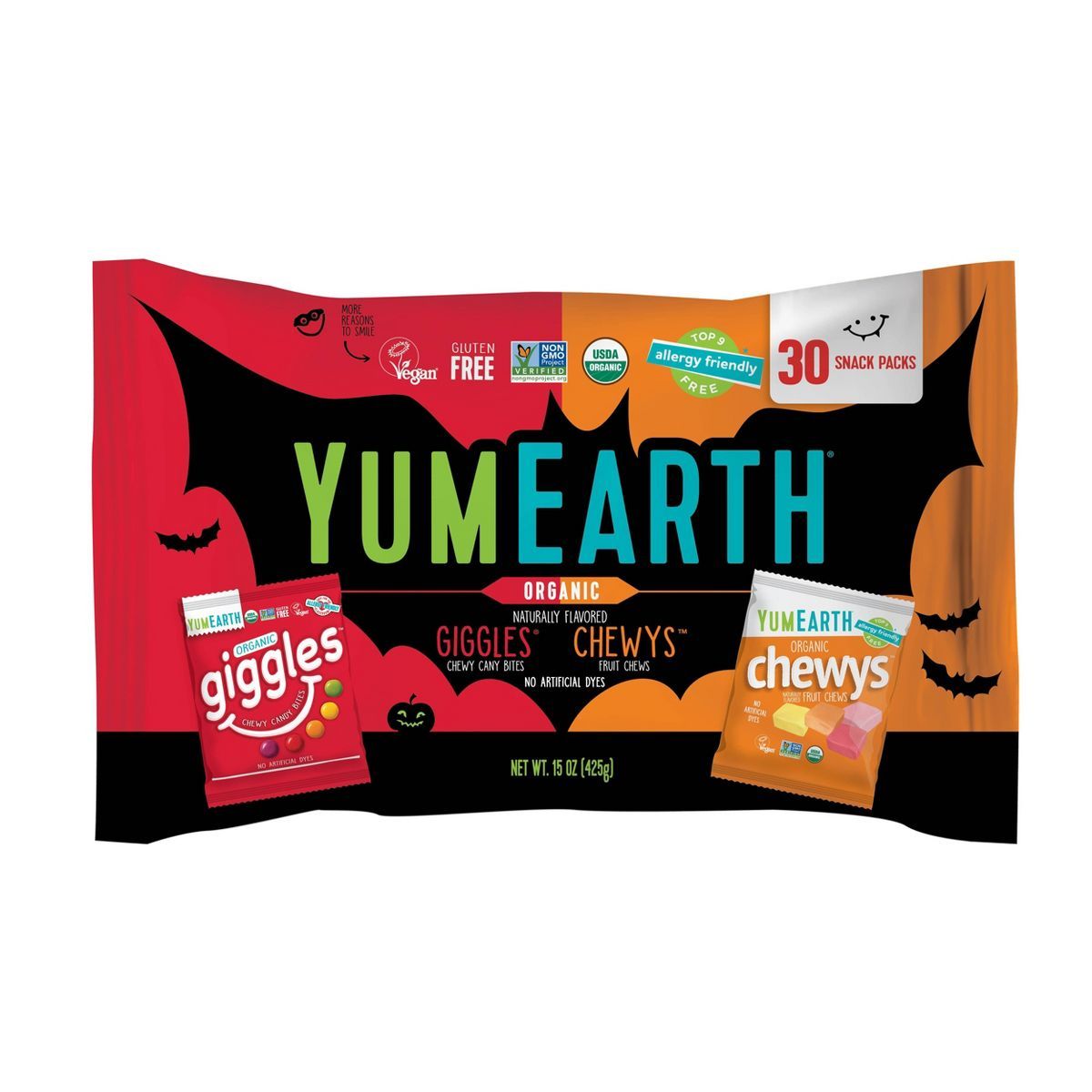 Yum Earth Halloween Giggles & Chewys Candies - 15oz/30ct | Target