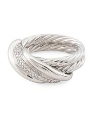 Made In Italy Sterling Silver Twisted Ring | TJ Maxx