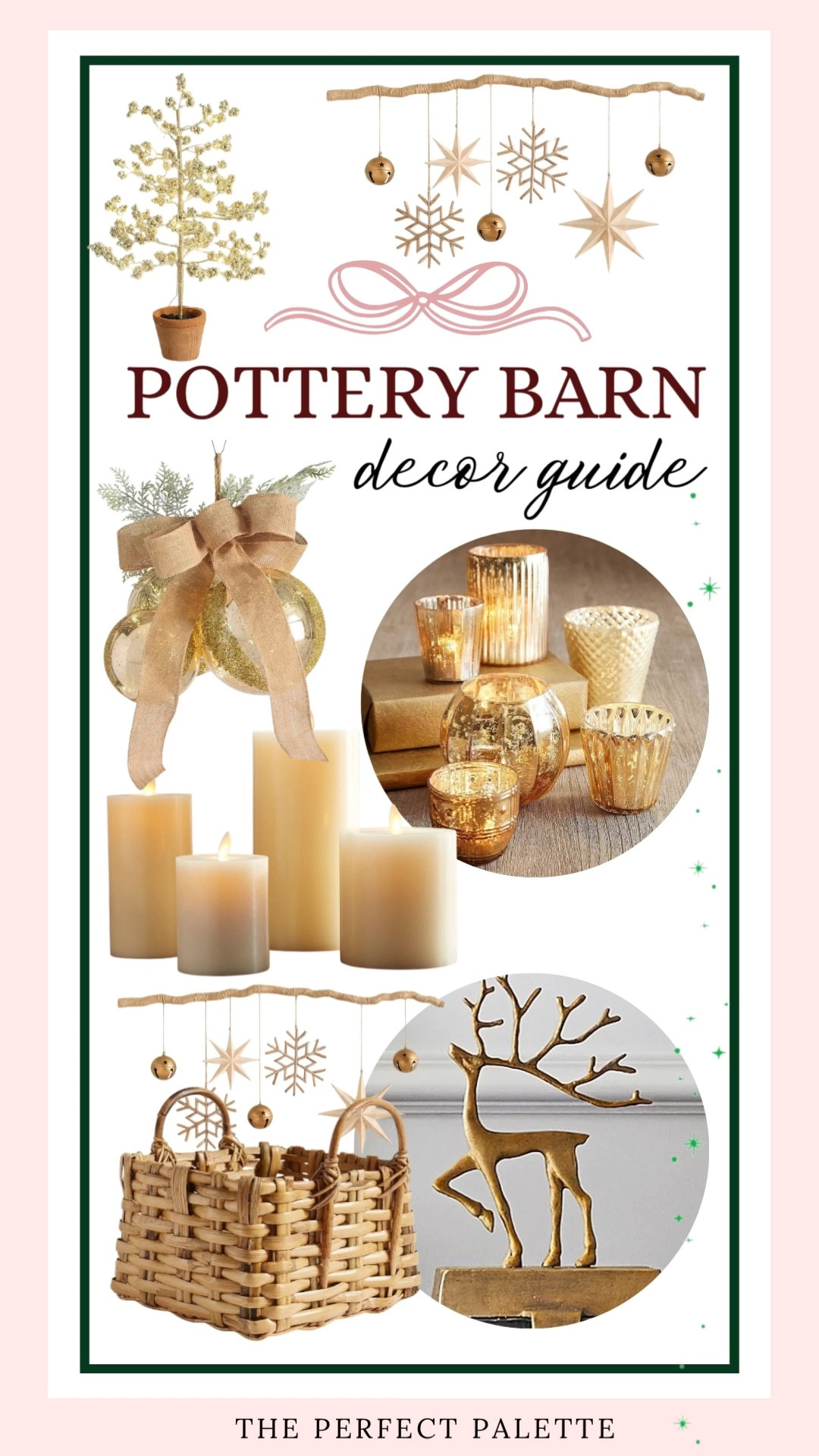 Pottery Christmas Decor, Classic Christmas decor with gold accents, mercury glass candles, and the cutest reindeers stocking holders.
//
Pottery Barn, gold Christmas decor, Christmas table, Pottery Barn home, Christmas decor, Christmas tablescape 

Holiday tablescape, Christmas place setting, Holiday place setting, Place setting, Christmas party, Christmas centerpiece, Holiday centerpiece. holiday party. holiday table. 

#LTKFindsUnder100 #LTKSaleAlert #LTKSeasonal

#LTKHome #LTKGiftGuide #LTKHoliday