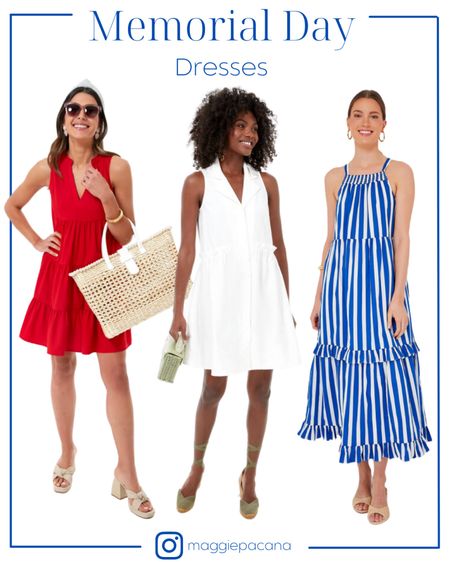 Memorial Day outfits, Fourth of July outfit, wedding guest dresses, sundresses, white dress, red dress, blue dress, coastal style, preppy style, classic style 

#LTKwedding #LTKFind #LTKstyletip