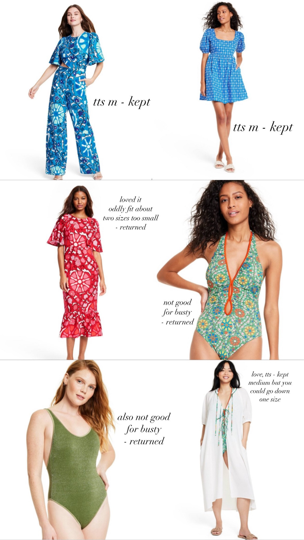 What I kept and what I returned from the #target summer designer collabs! As a longtime lover of #rhode, I would have kept it all, but hey - everyone’s bodies are different, right? Happy shopping! #targetfinds #targetrun #rhodefortarget 