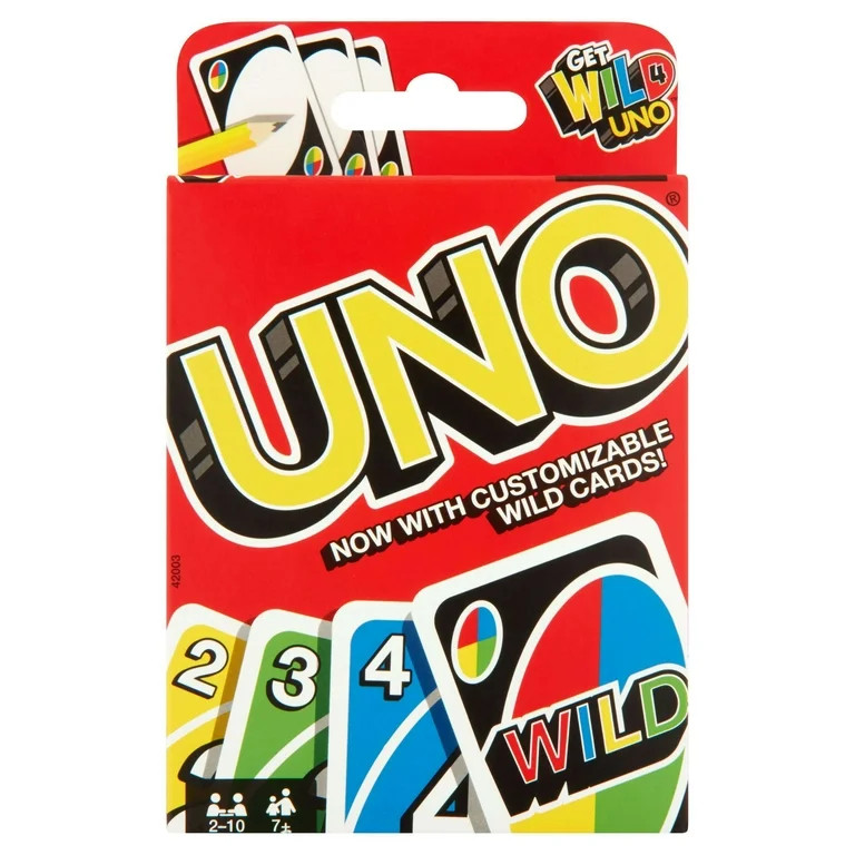 UNO Color & Number Matching Card Game for 2-10 Players Ages 7Y+ - Walmart.com | Walmart (US)