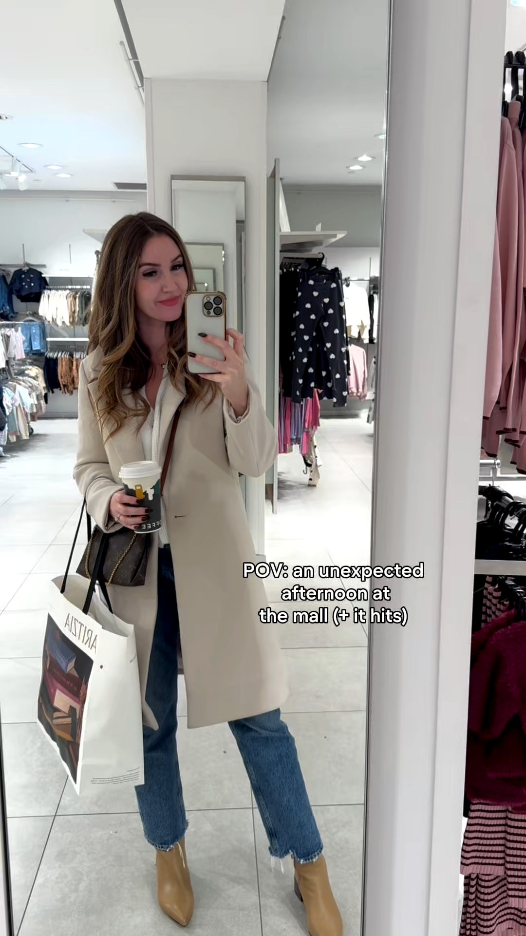 How much damage can a gal do in a few hours 😅 
Spent an afternoon at the mall and scored some great pieces, like this Aritzia coat on sale and Anthro sweater! 

Tagging the exact coat I bought (the stedman) and a few other styles that are also on sale ✨👌🏻

#LTKHoliday #LTKSaleAlert #LTKCyberWeek