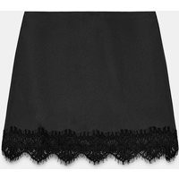 Zara - Lace Trim Skort - Women - Black - Women | Zara US