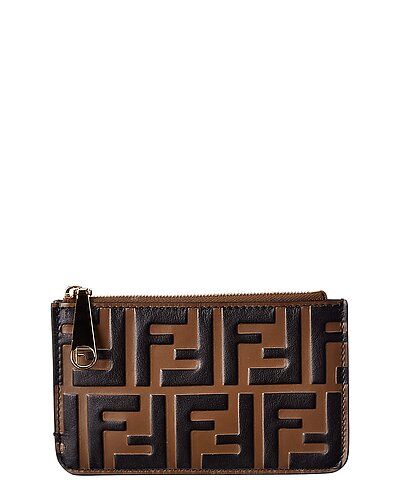 FF Motif Leather Card Case | Gilt