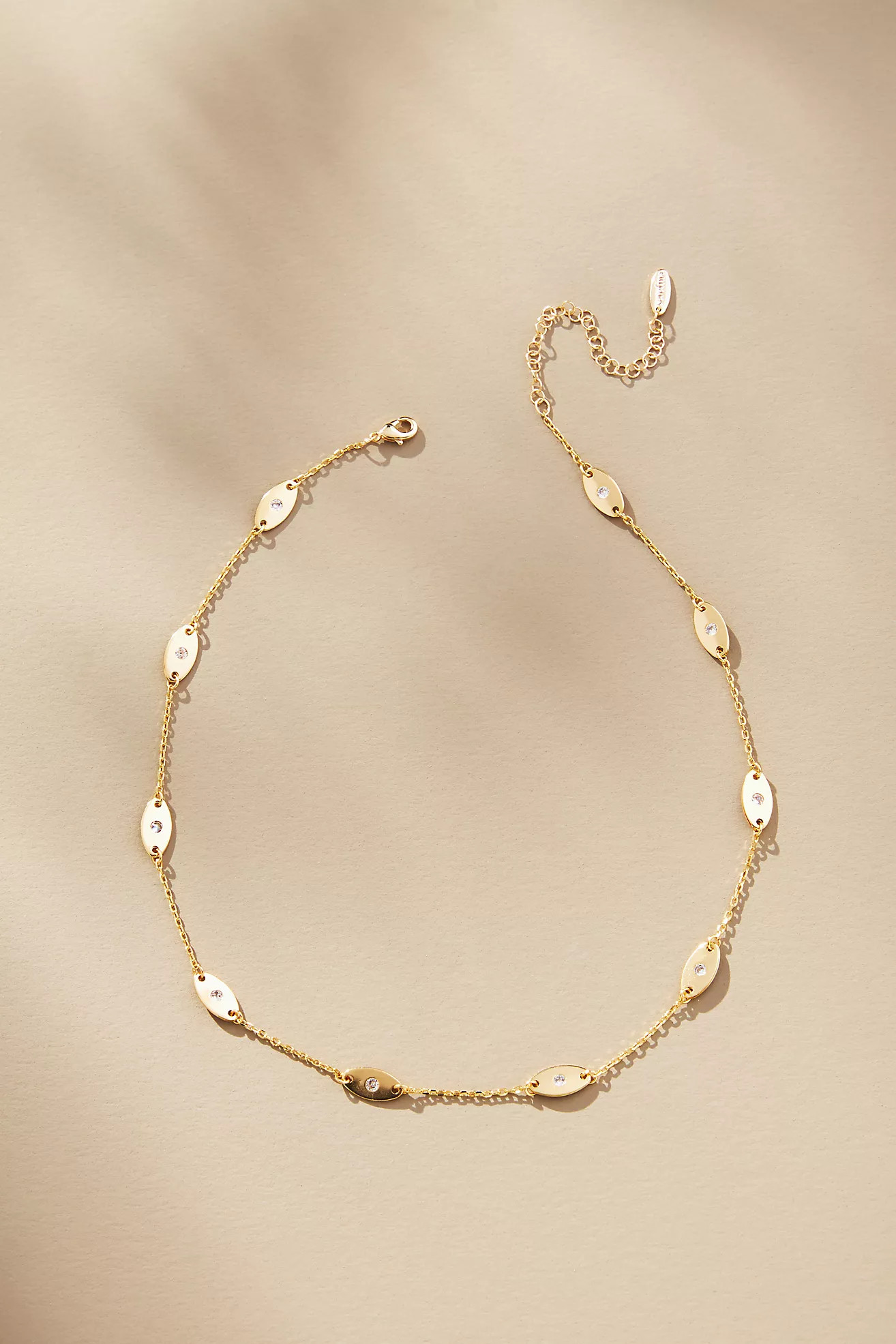 Delicate Circled Crystal Necklace | Anthropologie (US)